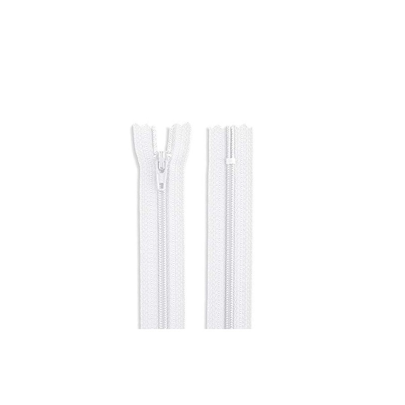 Falda de nailon de 40,6 cm, con cierre, color blanco,