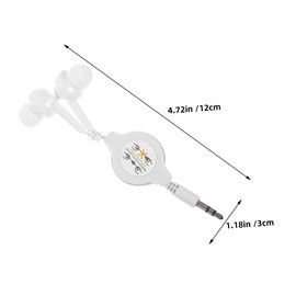 LALAFINA 2pcs Retractable Earphone Headphones Noise Isolation Earbuds Flexible for Sleep Running Workouts