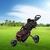 New Foldable 3 Wheel Golf Pull Push Cart Trolley with