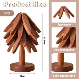 AstraGlam Tree Coaster Set - Heat Resistant Wooden Pot Coasters, Creative Tree Shape Coasters for Kitchen, Table Decoration and Protection of Surfaces
