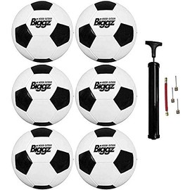 Biggz Premium Classic Soccer Balls - Various Sizes - 6, 12, 50 Pack Options (Size 5, 6 Pack)