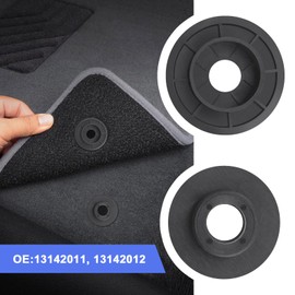 eMagTech 8PCS Car Floor Mat Clips 13142011 13142012 Carpet Anti-Slip Buckle Plastic Fastener Clip Round Fixing Grip Clamps Mounting Retainer Black