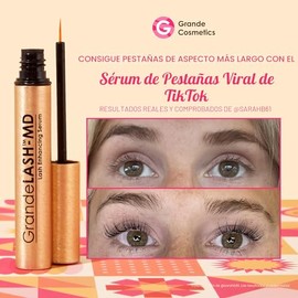 Grande Cosmetics GrandeLASH-MD Lash Enhancing Serum - Peptide & Vitamin Infused Formula for Longer, Thicker, Fuller Looking Lashes - Ophthalmologist T