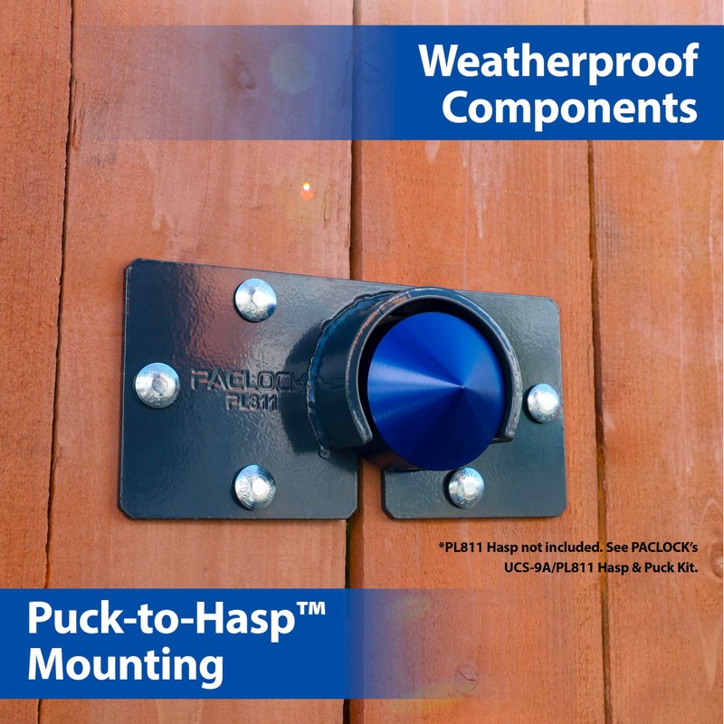 PACLOCK's UCS-9A Padlock, Cone Shaped Flat Back Puck w/Tapped Holes,