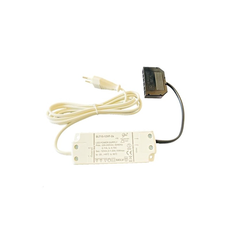 LED Transformer 12 V DC, 1-15 W, 1.25 A, Stabilised