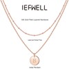 IEFWELL Initial Necklaces for Women Girls - Rose Gold Initial