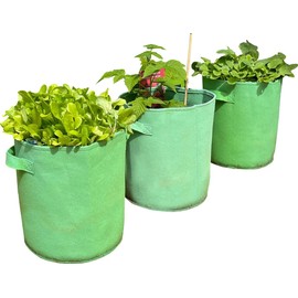 Selections Potato & Vegetable Planter Grow Bags 26 Litre (Pack of 3) Non - Woven Aeration Outdoor Fabric Pots