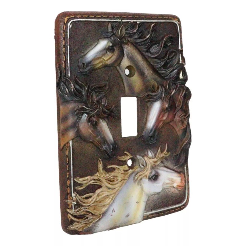 Ebros Gift Set of 2 Western Rustic 4 Colorful Wild