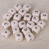 Wooden Letter Beads, Letter Beads, 100 Pieces Cube Beads Cube