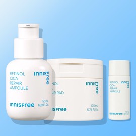 innisfree [듀오기획] 이니스프리 대용량 2종세트 레티놀 시카 리페어 패드 60매 + 레티놀 시카 흔적 앰플 50mL