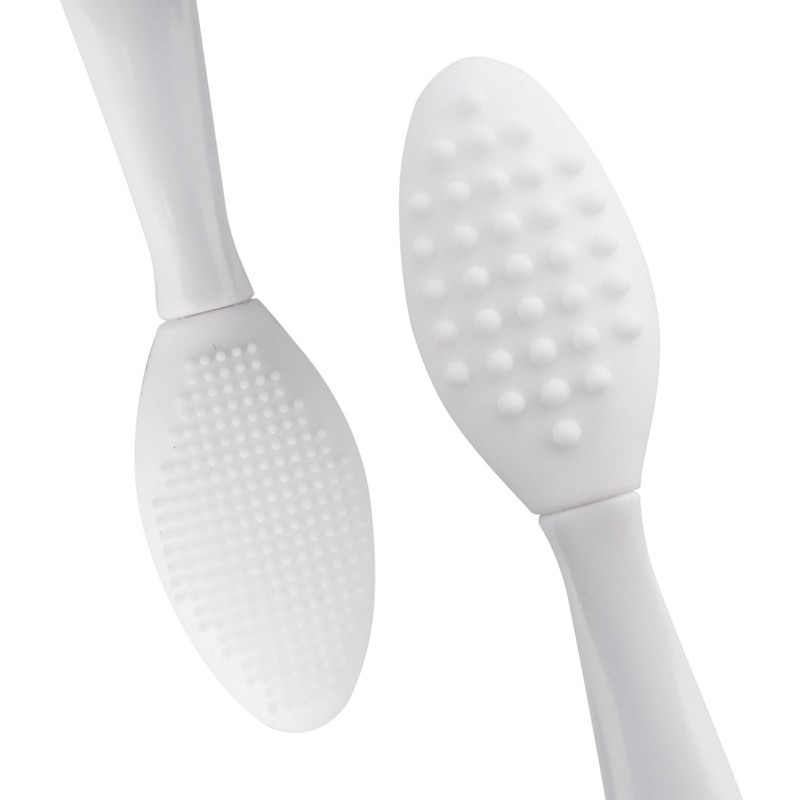 Lip Scrub Brush,Double-Sided Silicone Exfoliating Lip Brush Tool for Smoother
