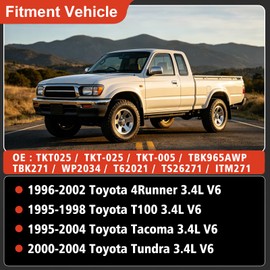 Timing Belt Kit with Water Pump for Toyota 4Runner 1996-2002,Toyota Tacoma 1995-2004,Toyota Tundra 2000-2004, Toyota T100 1995-1998,3.4L V6 Engines,Replaces TKT-025 TKT-005