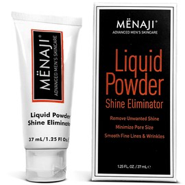 MËNAJI Liquid Powder Shine Eliminator- Moisturizer & Lightweight Liquid Primer Powder for Men - Mens Makeup- Transparent - 1.25 Oz