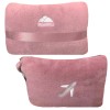 BlueHills Premium Soft Travel Blanket Pillow Airplane Mini - Dusty