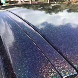 Diamond Laser Car Wrapping Sheet 59.8 inches (152 cm) x 3.3 ft (1 m) Units Black Majora Glitter Included
