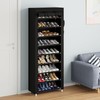 Calmootey 9 Tier Shoe Rack Organizer,Portable Shoe Shelf with Nonwoven