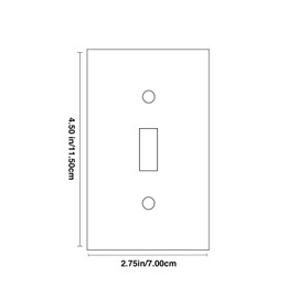 ENBRIGHTCO Toggle Light Switch Wall Plate Cover, 1-Gang, Yellow,Polycarbonate,Standard Size PCSPY00001