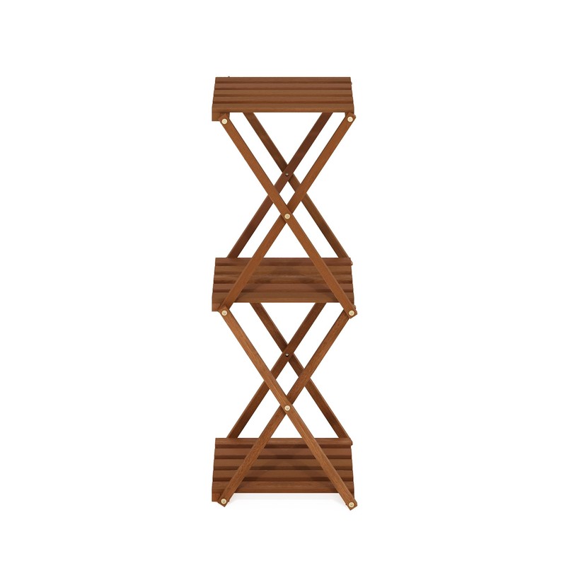Furinno Tioman Outdoor Toolless Multipurpose Folding Display Shelf, Plant Stand,
