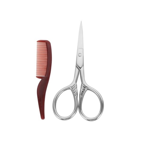 2Sets Beard Scissors Kit with Faux Case Precision Trimming Scissors