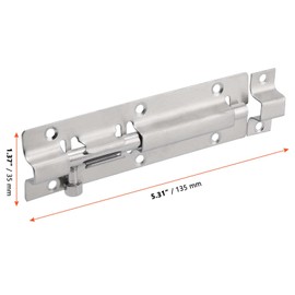 SINJEUN 30 Pack 5 Inch Barrel Bolt, Stainless Steel Slide Lock, Thickened Door Latch Slide Latch Lock with 160 Mounting Screws, Sliding Latch Hardware for Door Locking, Silver