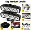 18W LED Work Lights for Road Lighting – 2-Piece 12V