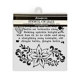 Stamperia - Thick Stencils for Scrapbooks, Albums, Cards, Bullet Journals, and More, Poinsettia, Flexible Material, Easy to Clean, Perfect for Hobbies, Crafts, and Gifting (The Nutcracker)