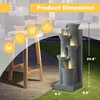 5-Tier Cascading Outdoor Water Fountain with LED Lights