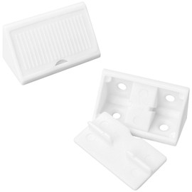 50 PCS 90 Degree Plastic Corner Braces,Plastic Corner Angle Shelf Brackets for Furniture (White)