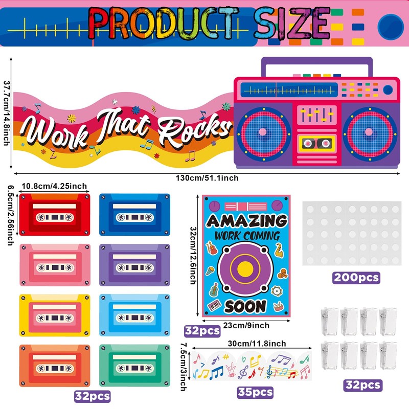 139 Pcs Student Work Display Bulletin Board Classroom Decoration