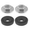 eMagTech 2 Sets Flange Nuts M10 Thread Hex Flanged Locknut