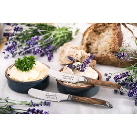 Laguiole Style de Vie Buttermesser Luxury Line, 4-teilig, Olivenholz