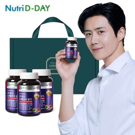 Nutri D-Day 프리미엄 루테인 오메가3 골드 3병 선물세트 Premium Lutein Omega-3 Gold 3-Bottle Gift Set