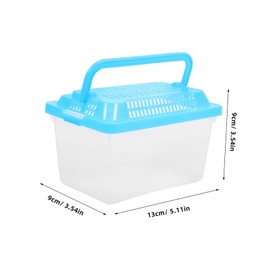 Hohopeti Handheld Tortoise Living Tank Portable Aquarium Feeding Container for Breeding and Climbing Design Easy to Clean for Turtles and Pets Lid
