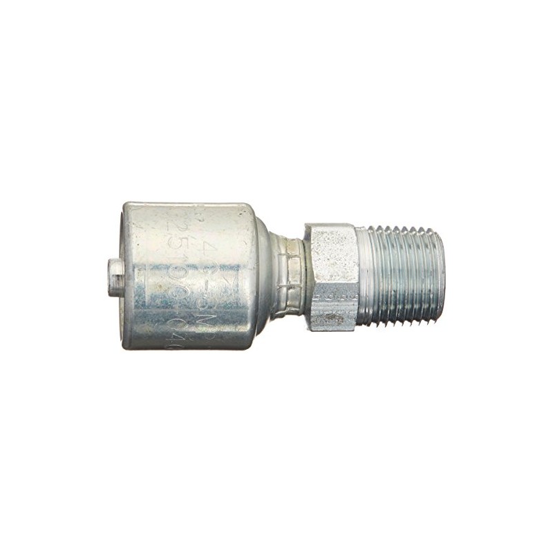Gates G25100-0406 4G-6MP MegaCrimp Coupling, 0.25" Hose ID, 3/8-18 Thread