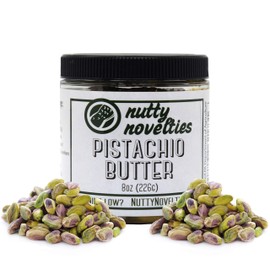 Nutty Novelties Pistachio Butter - High Protein Pistachio Butter - All-Natural, Cholesterol-Free Pistachio Nut Butter - Gluten-Free, Vegan Pistachio Cream Butter - No Added Sugar - 8 Ounces