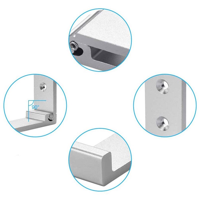 Aluminium Wall Mount Hooks, Clothes Hooks, 90° Foldable Headphone Holder,