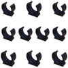25mm Black PVC U Clip Conduit Push-in Saddles - Pack