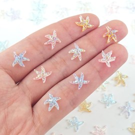 200 Pieces Colorful Tiny Starfish Decor for Dollhouse Micro Resin Decor for DIY Crafts Mini Things for Fairy Garden Micro Landscaping Decoration