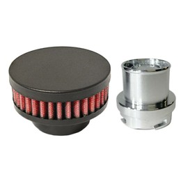 CFM Performance 1-0913-3 Baffled Billet Valve Cover Breather Filter Oil Cap compatible with 2015-21 VW Golf GTI Mk7 / Mk7.5 (Textured Black)