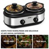 Dual Slow Cooker, Buffet Servers and Warmers with 2 X