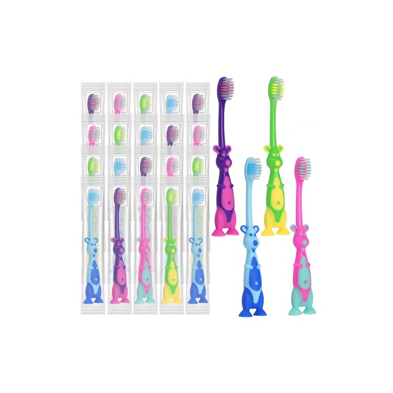 100 Pack Kids Toothbrush Bulk Soft Bristles Toddler Cute Toothbrush