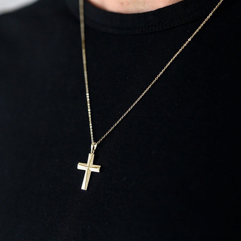 MATERIA by Matthias Wagner Cross Pendant 925 Silver Rhodium-Plated or