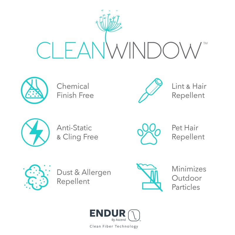 Clean Window Twill Stripe Allergy/Pet Friendly Anti-Dust Sheer Curtain Panel,