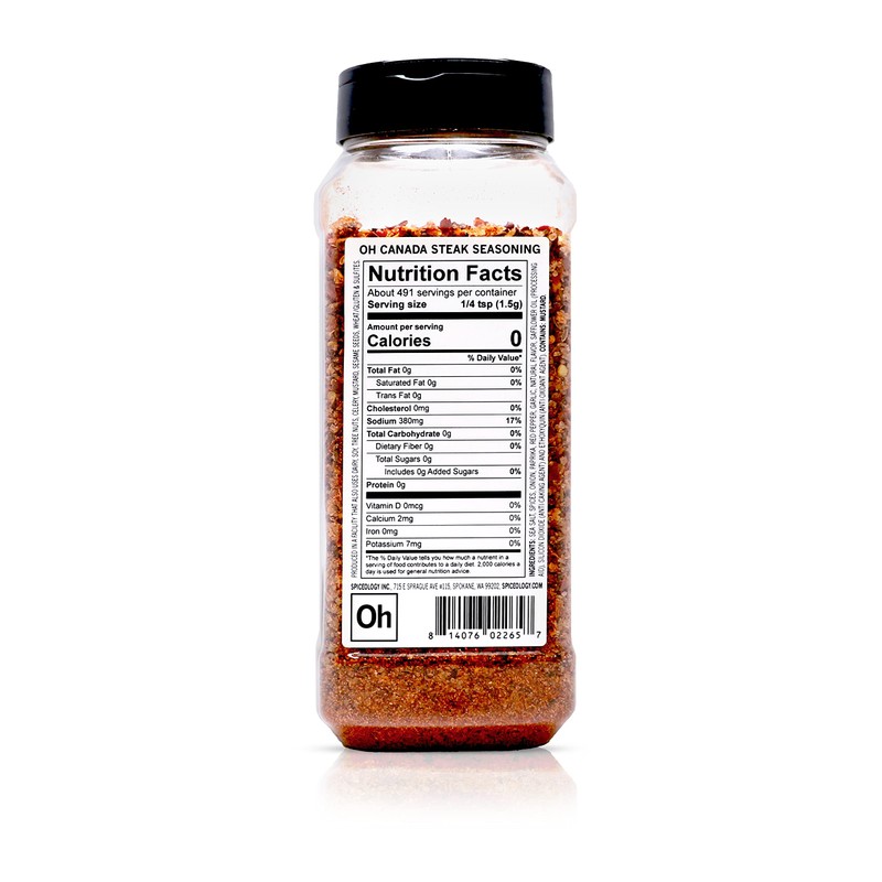 Spiceology - Oh Canada Steak Seasoning - All-Purpose BBQ Rubs,