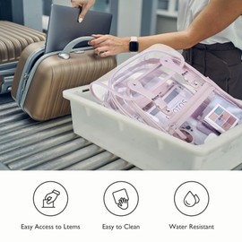 mommore Clear Backpack Heavy Duty Thick PVC Clear Bookbag for School with Pencil Bag Transparent Backpack See-Through Bag