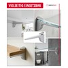 Gedotec Pinocchio Designer Glass Shelf Brackets - Matte Silver |