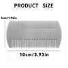 2Pcs Ergonomic Handle Dual Action Beard Comb Portable Metal Beard