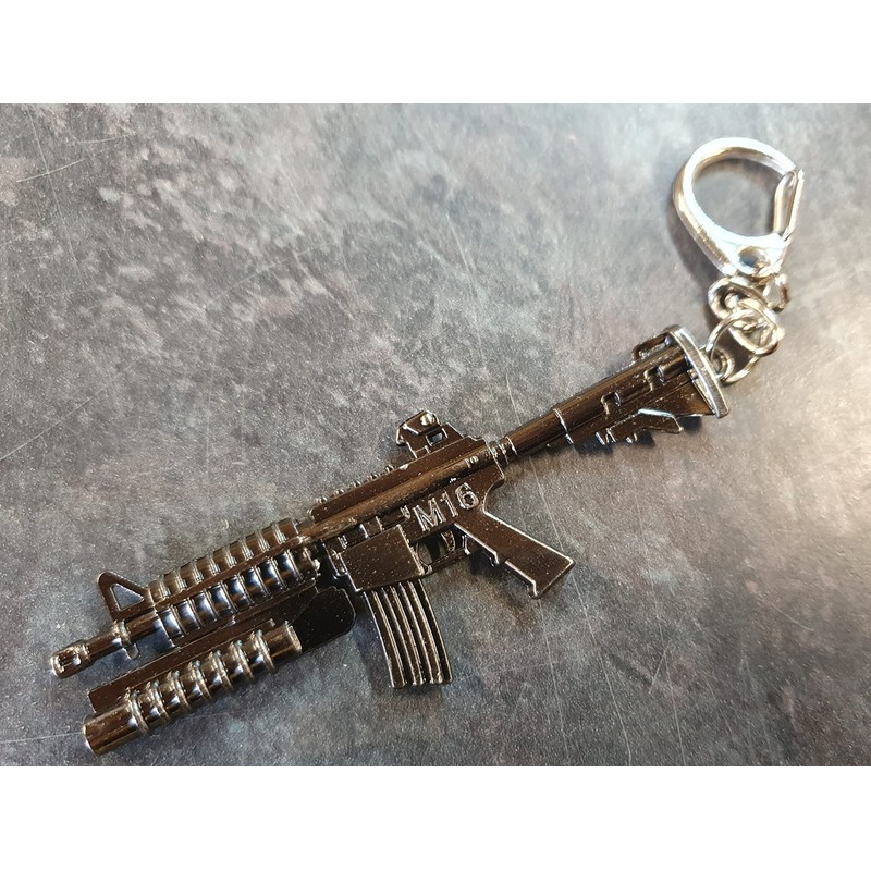 Fat-catz-copy-catz M16 Rifle Gun Metal Model Keyring Keychain Pendant 6cm