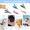 Juguetes Interactivos De Plumas para Gatos, Varita De Gato Retráctil,