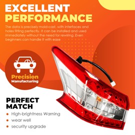 Aspaton Left Side Outer Tail Light Assembly Compatible with 2013 2014 2015 Sentra Driver Side Rear Taillight Taillamp 265553SG0A NI2804100